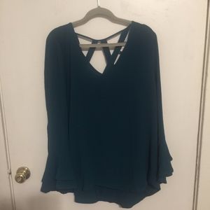 Plus Size Bell Sleeve Blouse